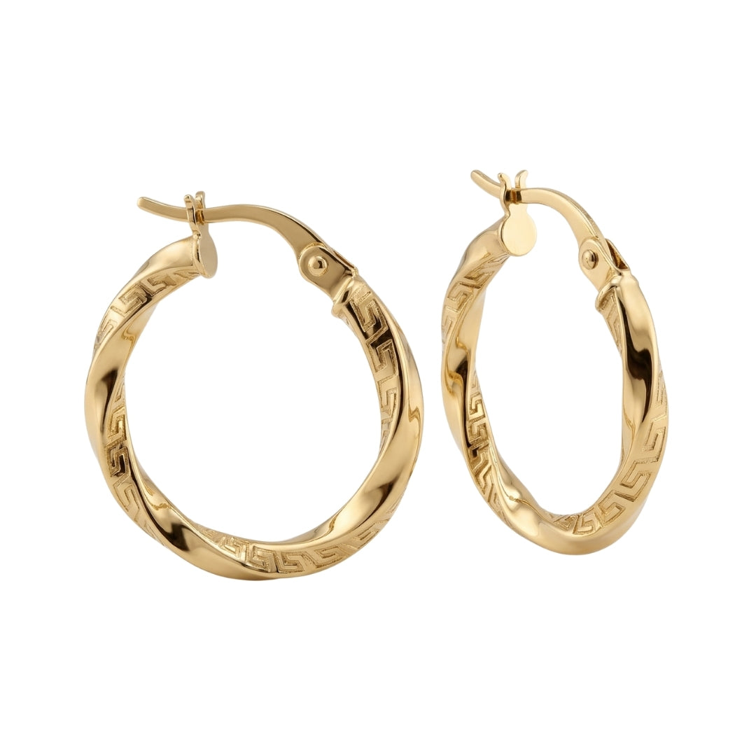 Meander Hoops | 18k