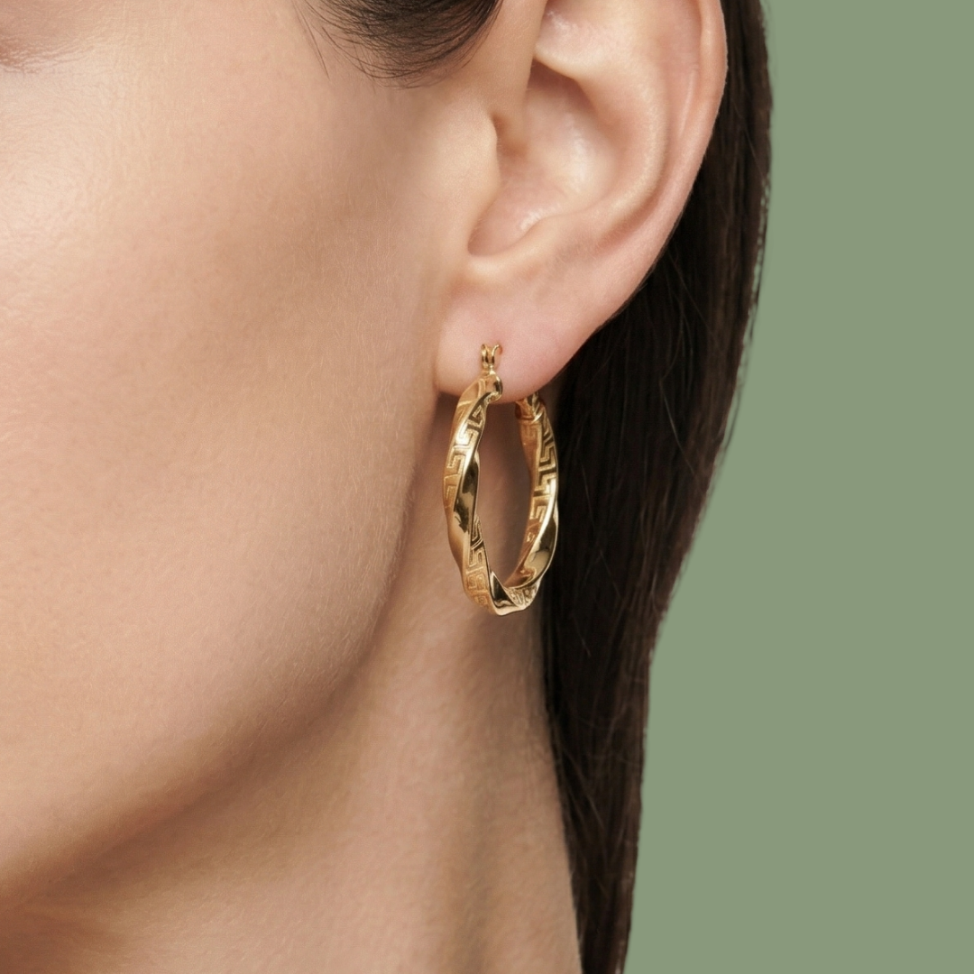 Meander Hoops Bold | 18k